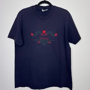 Vintage Lee Gruene USA embroidered t-shirt size large